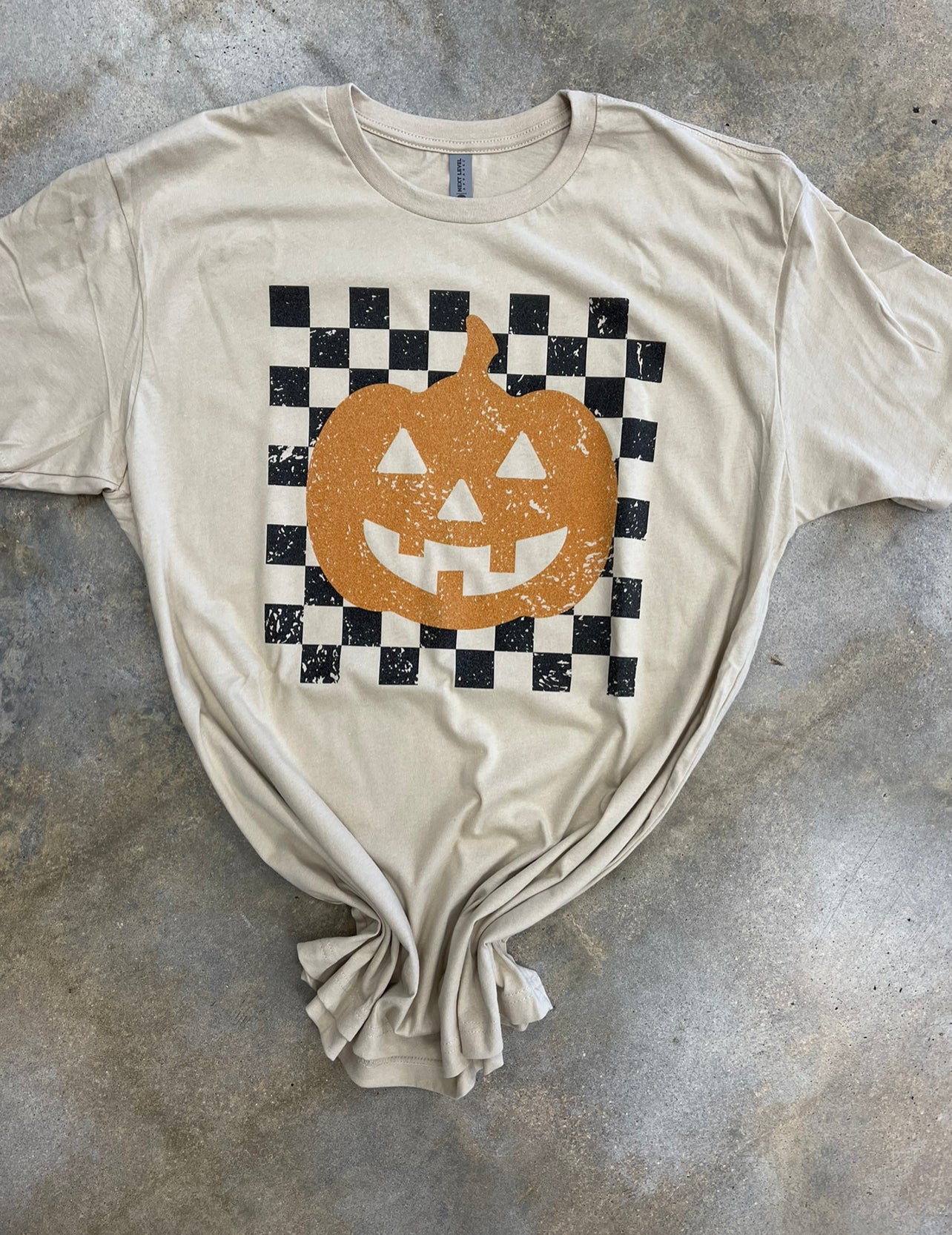 Checkered Pumpkin Tee