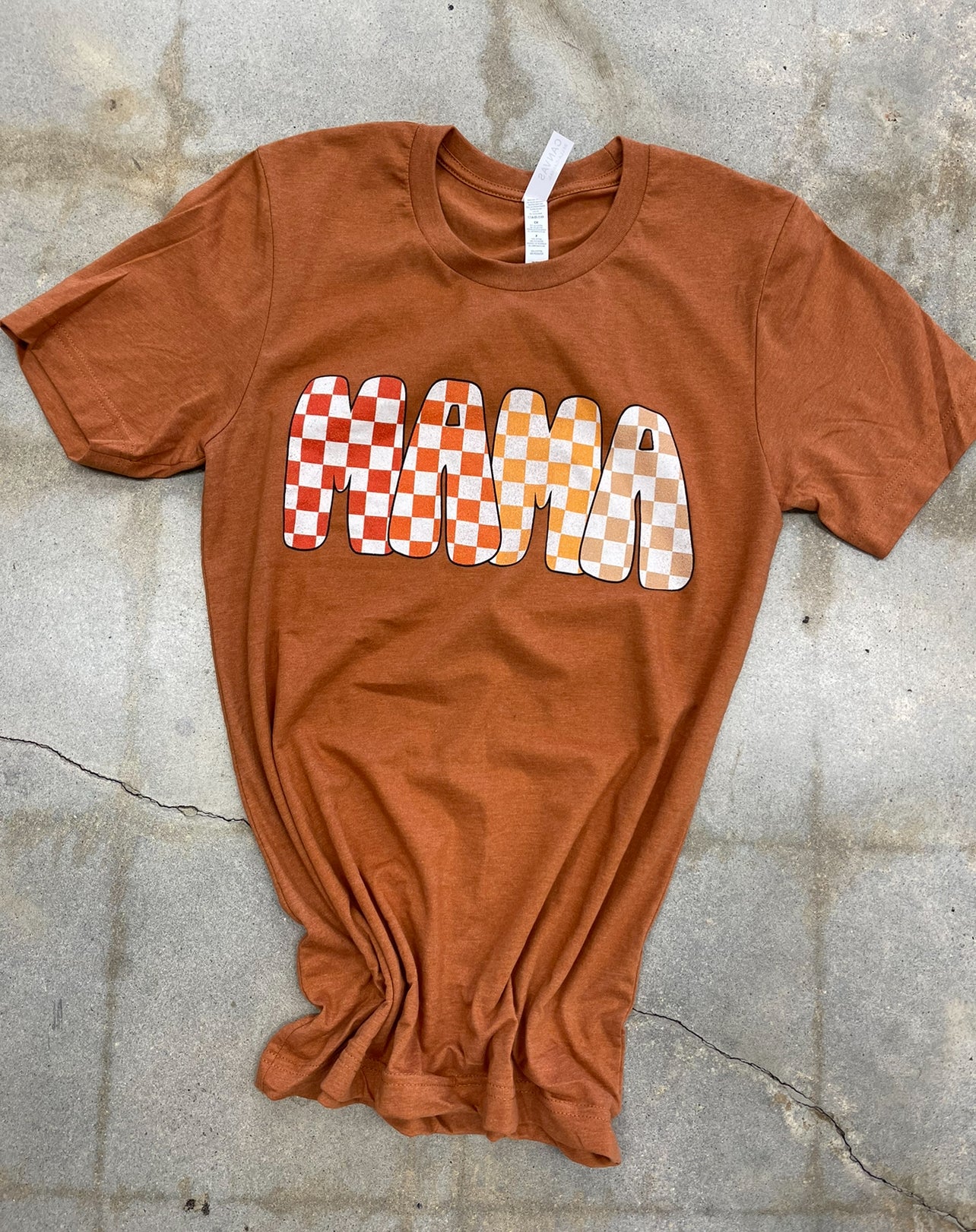 Checkered Fall Mama Tee