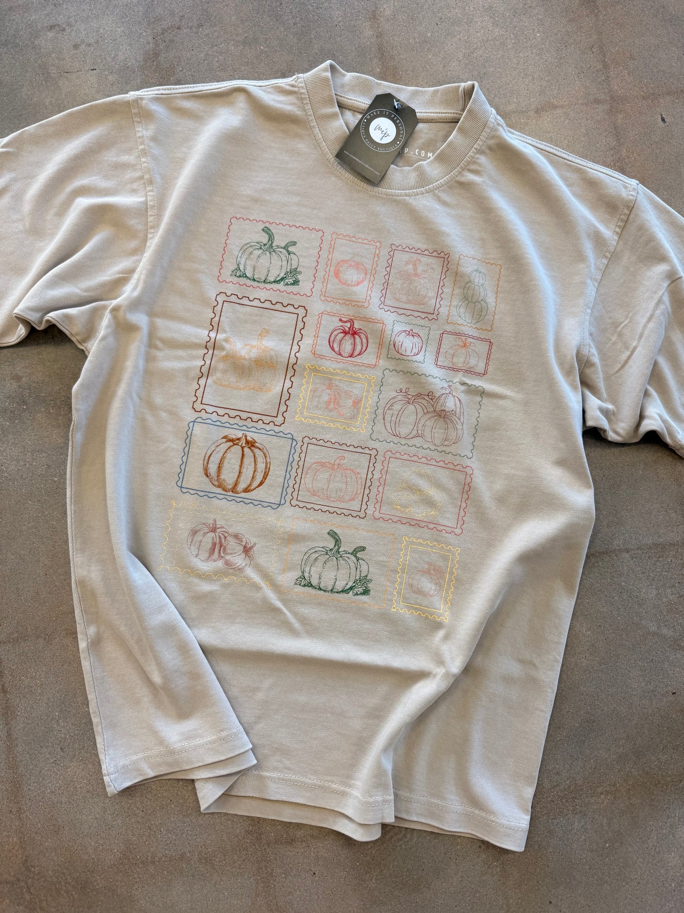 Pumpkin Stamps Oversized Tee