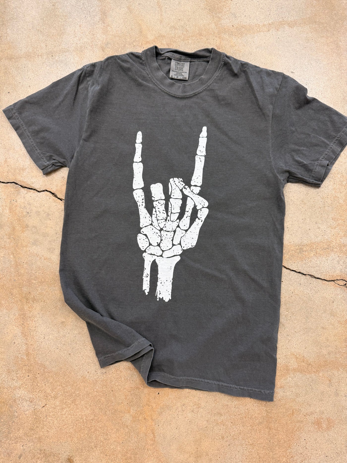 Rock N Roll Skeleton Hand Tee