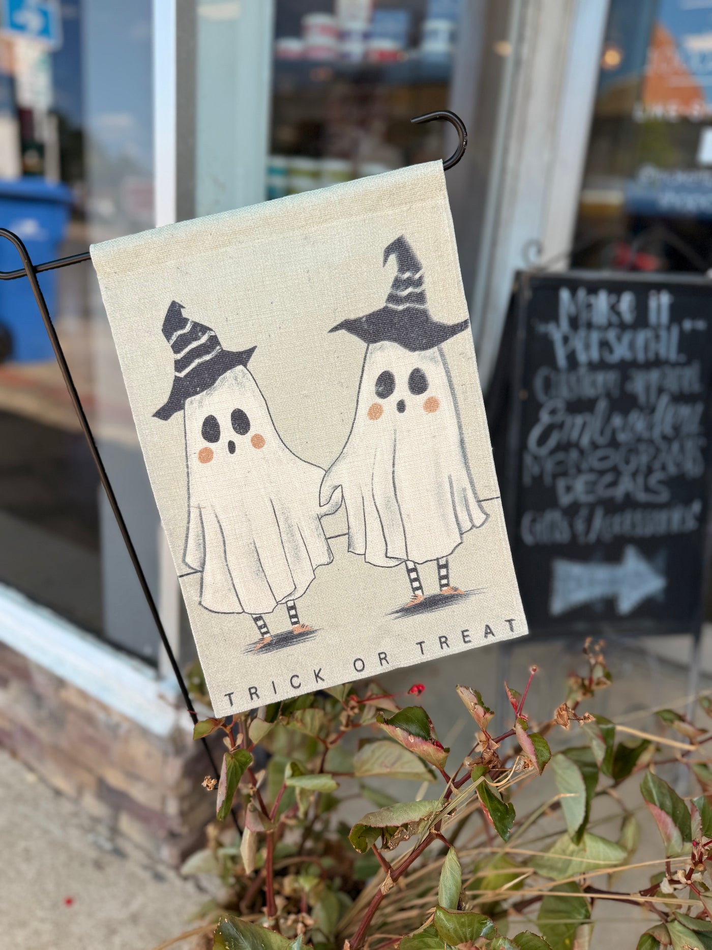 Trick or Treat Ghost Garden Flag