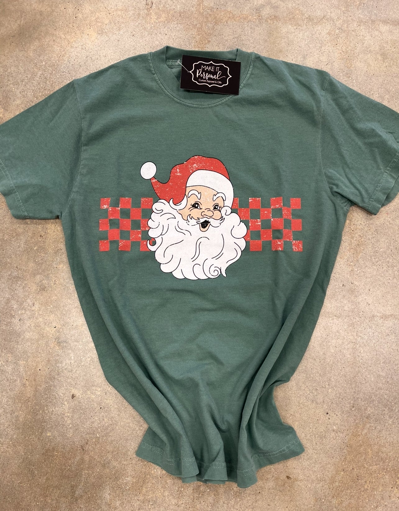 Checkered Santa Tee