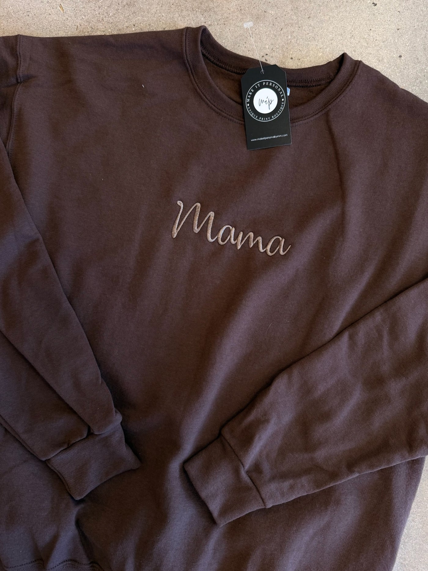 Mama Embroidered Crewneck Sweatshirt