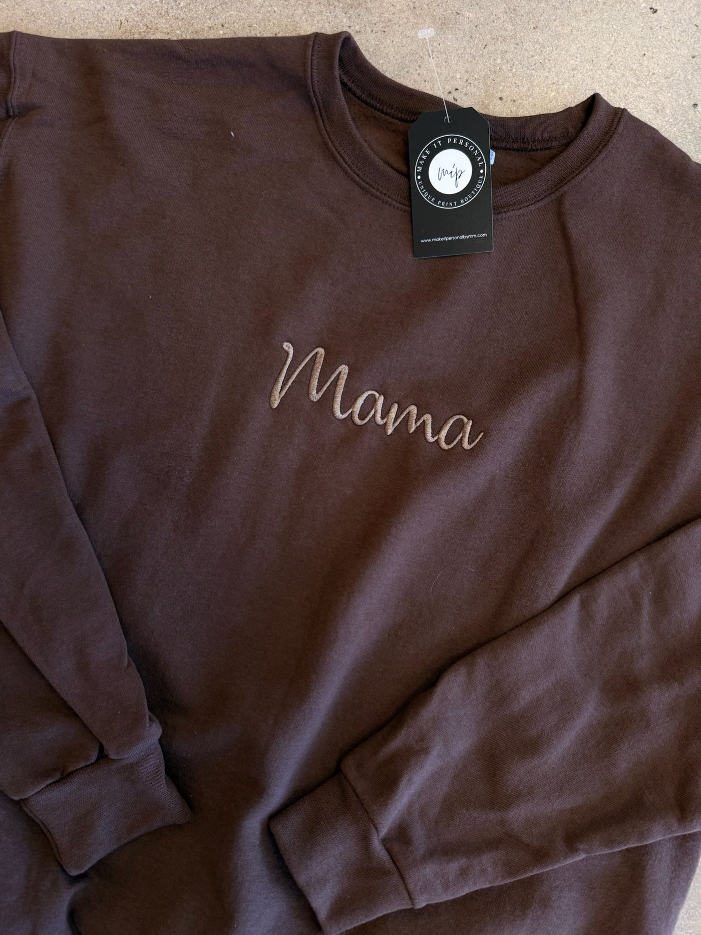 Mama Embroidered Crewneck Sweatshirt