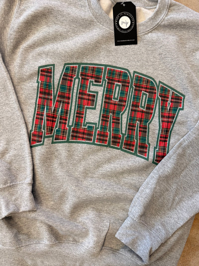 Merry Plaid Crewneck Sweatshirt
