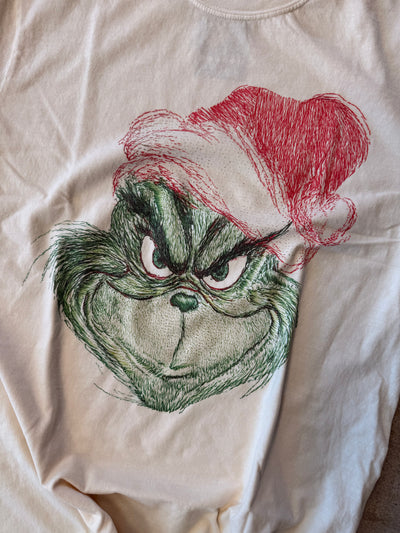 Grinch Face Graphic Tee