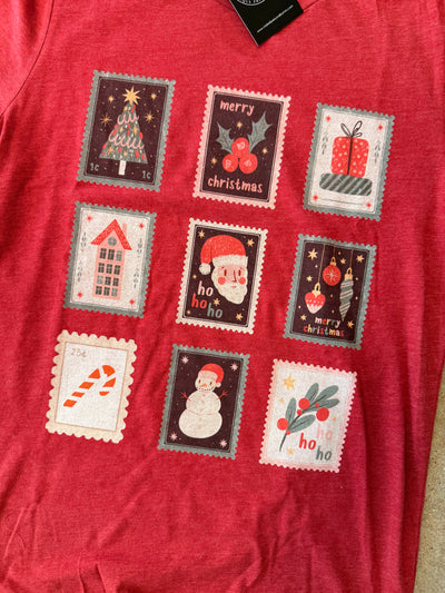 Christmas Stamps Graphic Tee