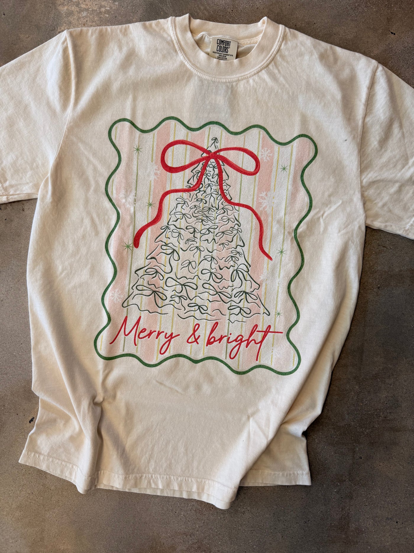 Merry & Bright Tree Graphic Tee