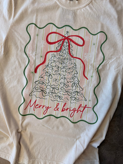 Merry & Bright Tree Graphic Tee