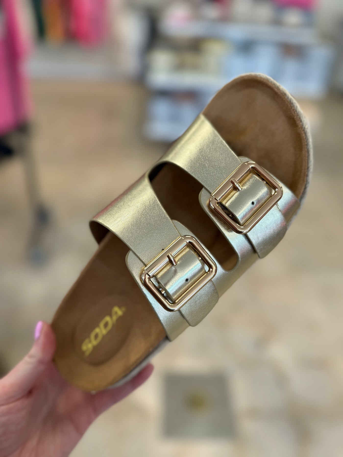Gold Buckle Sandals