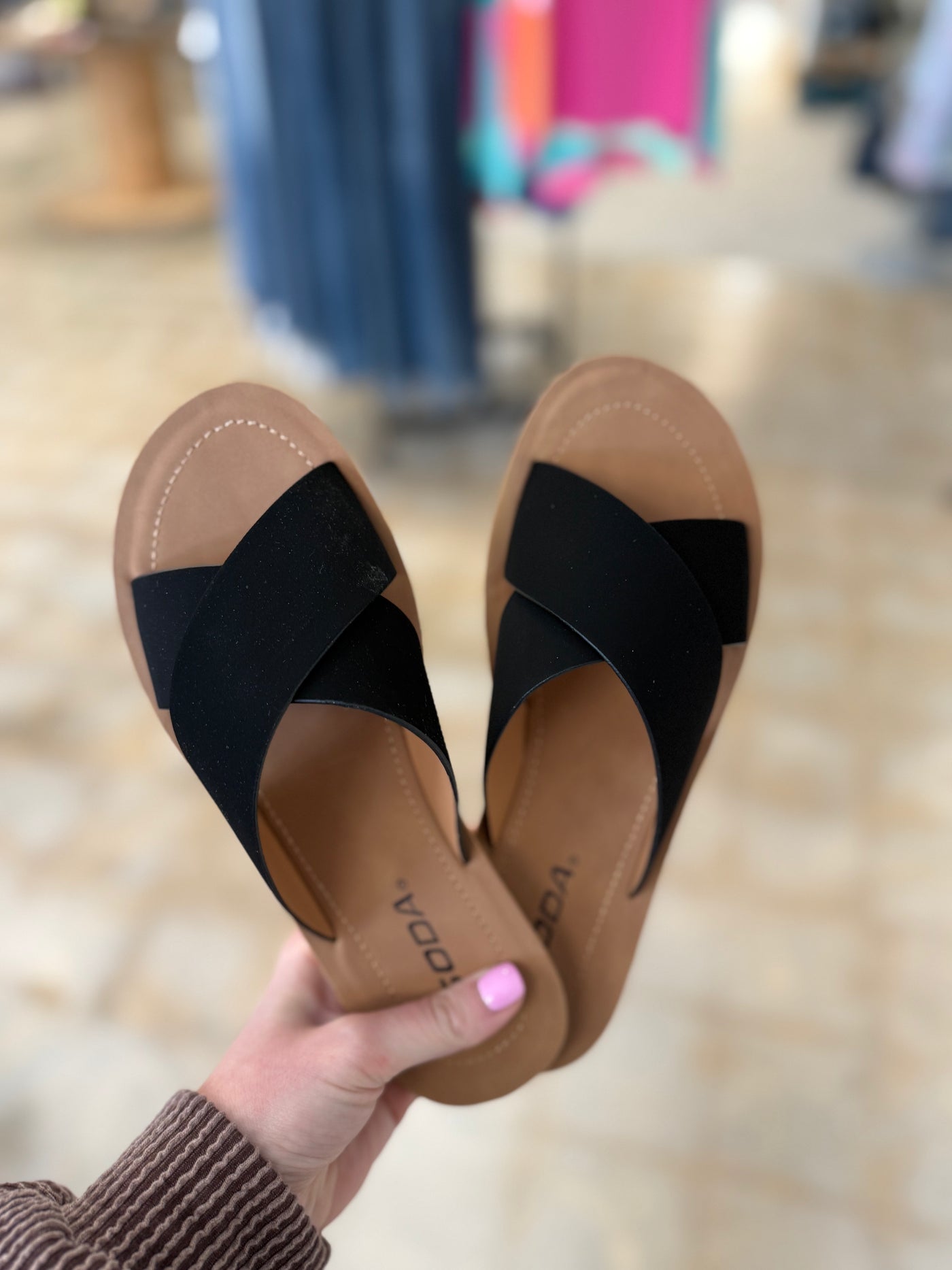 Black Strap Sandals