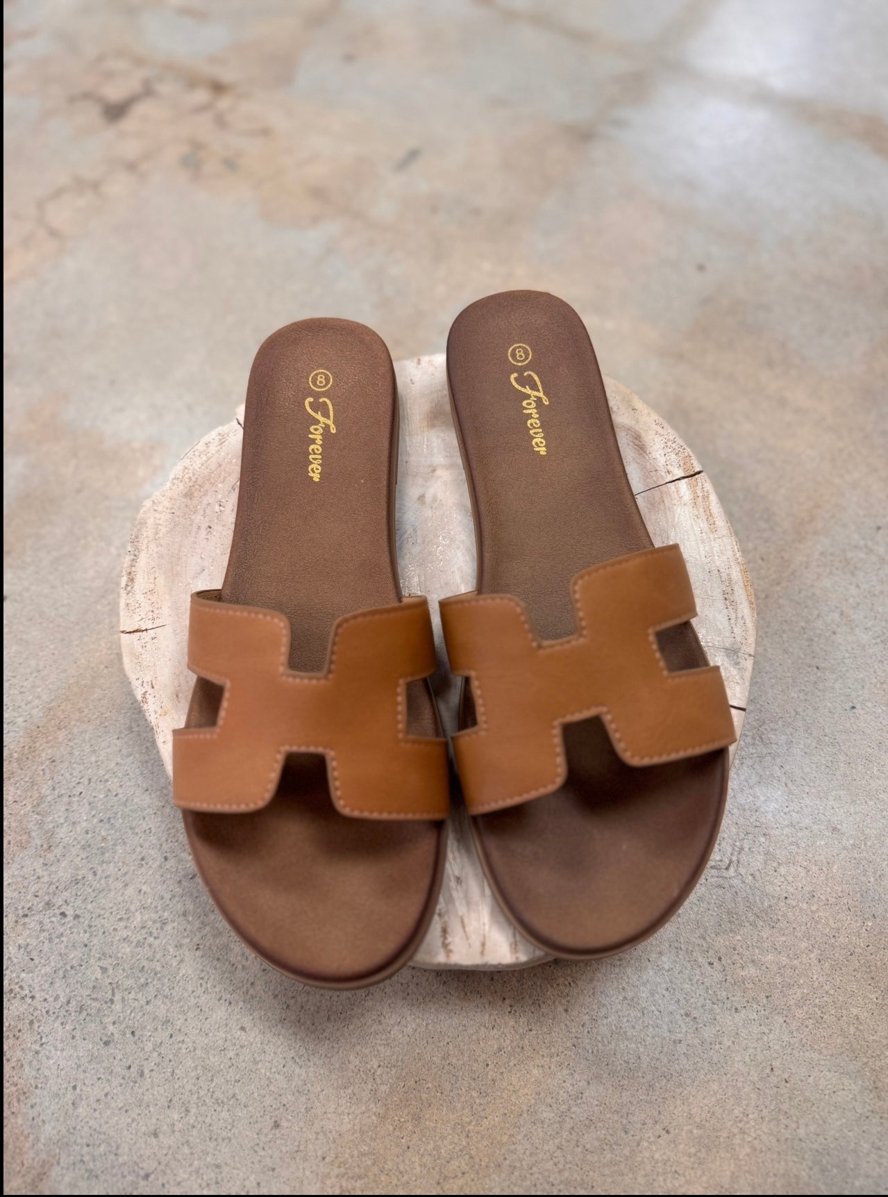 Brown Slip Sandals