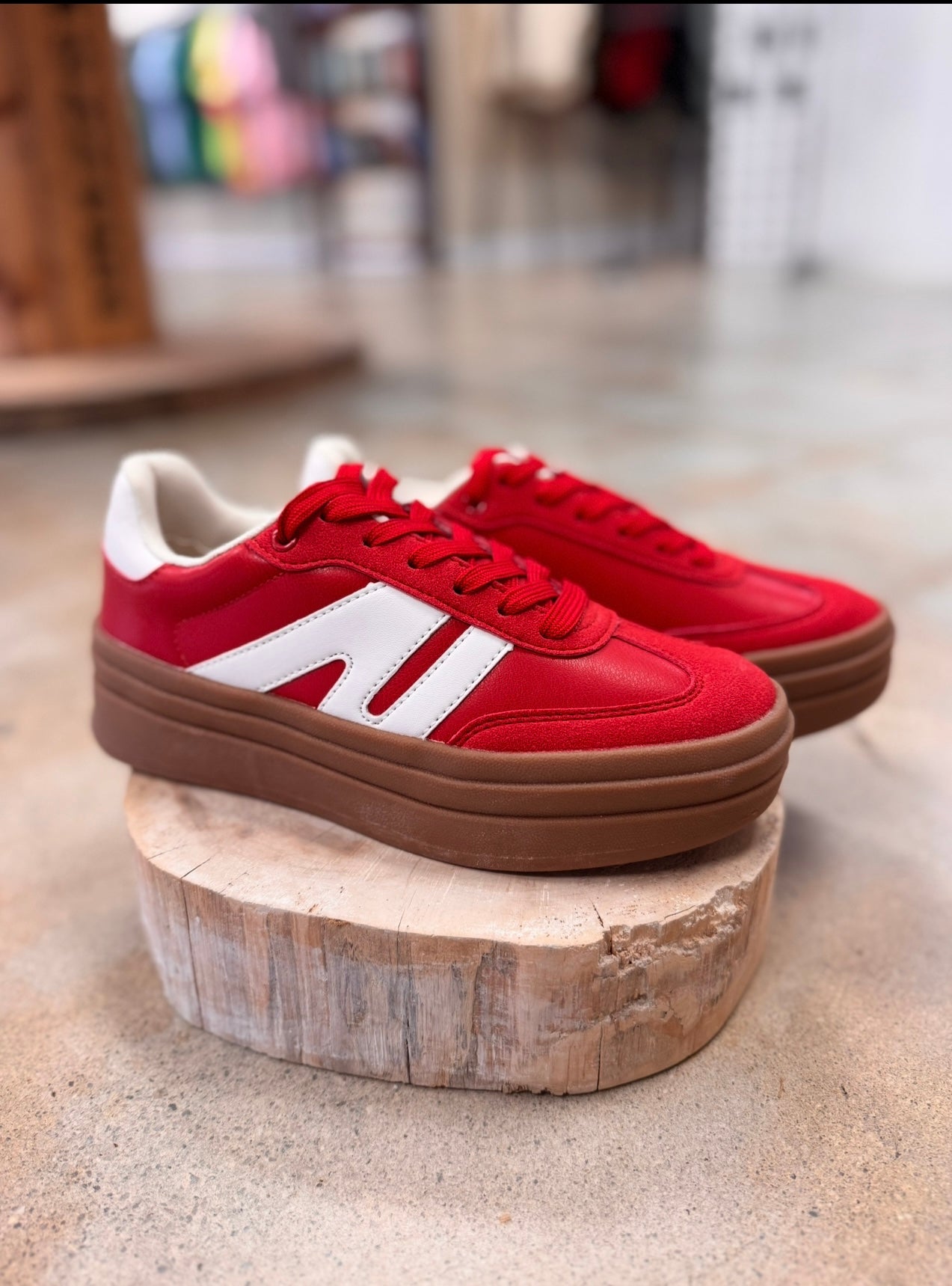 Red Platform Sneakers