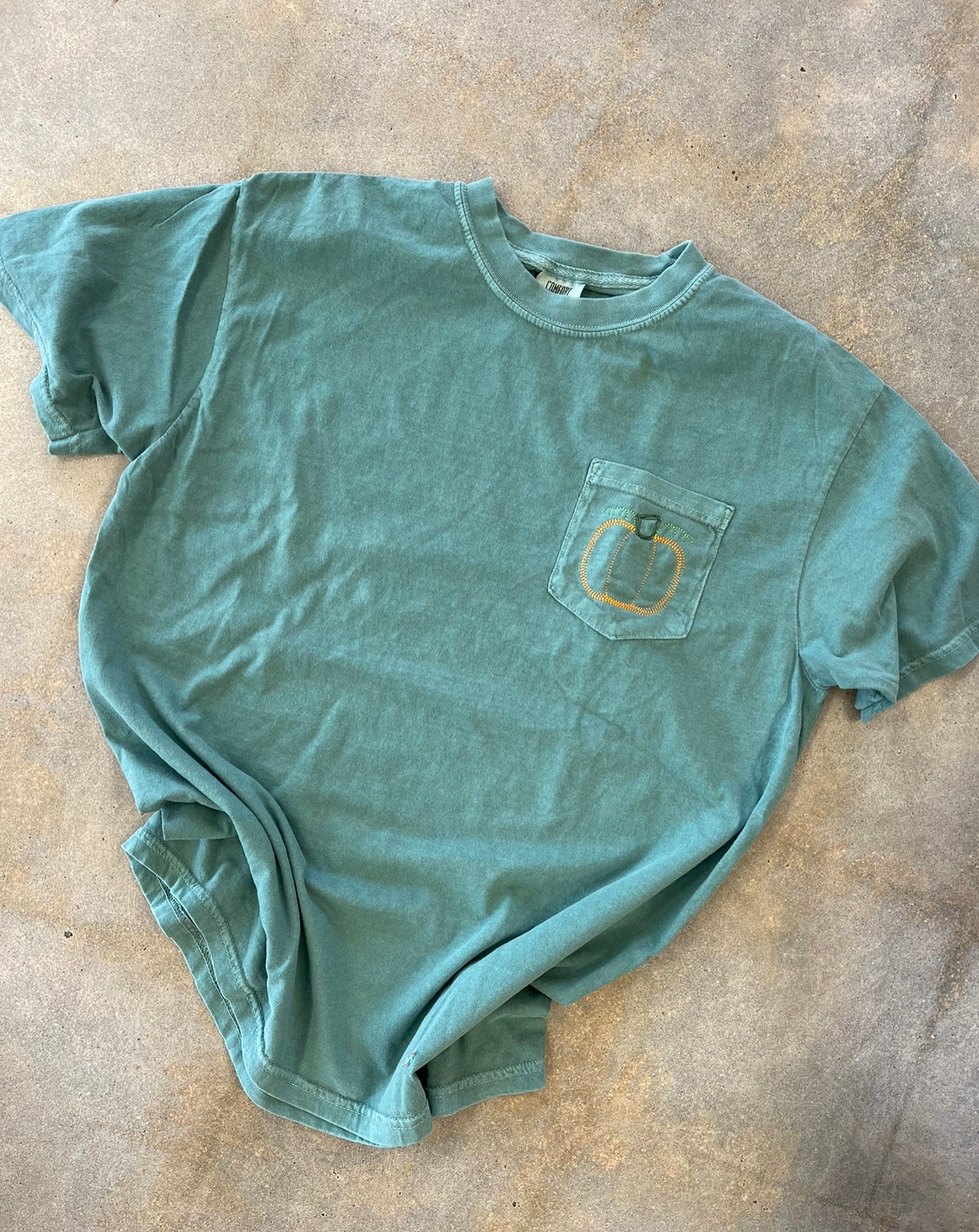 Embroidered Pumpkin Tee