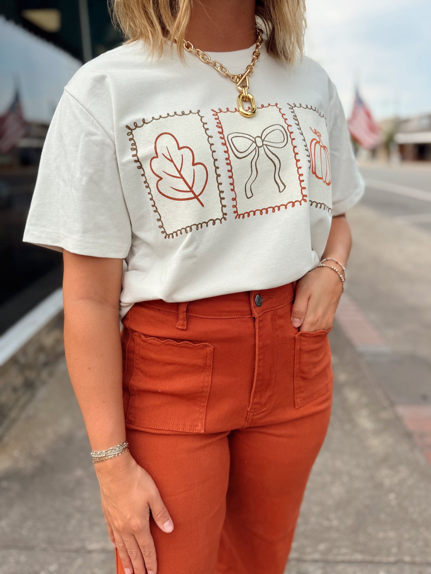 Fall Stamps Boxy Tee