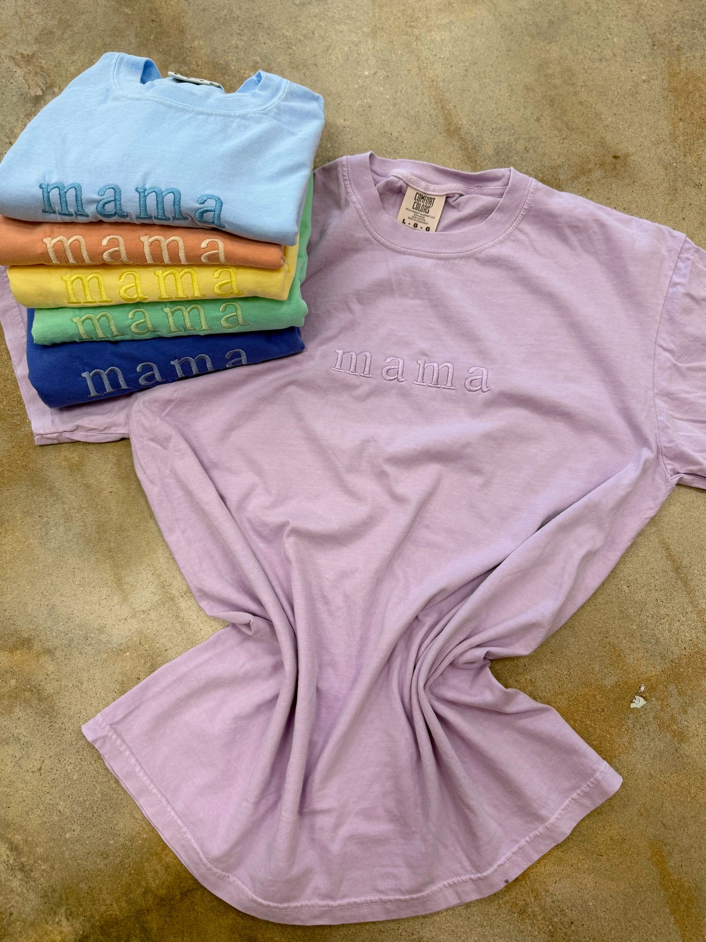 Mama Spring Embroidered Tee