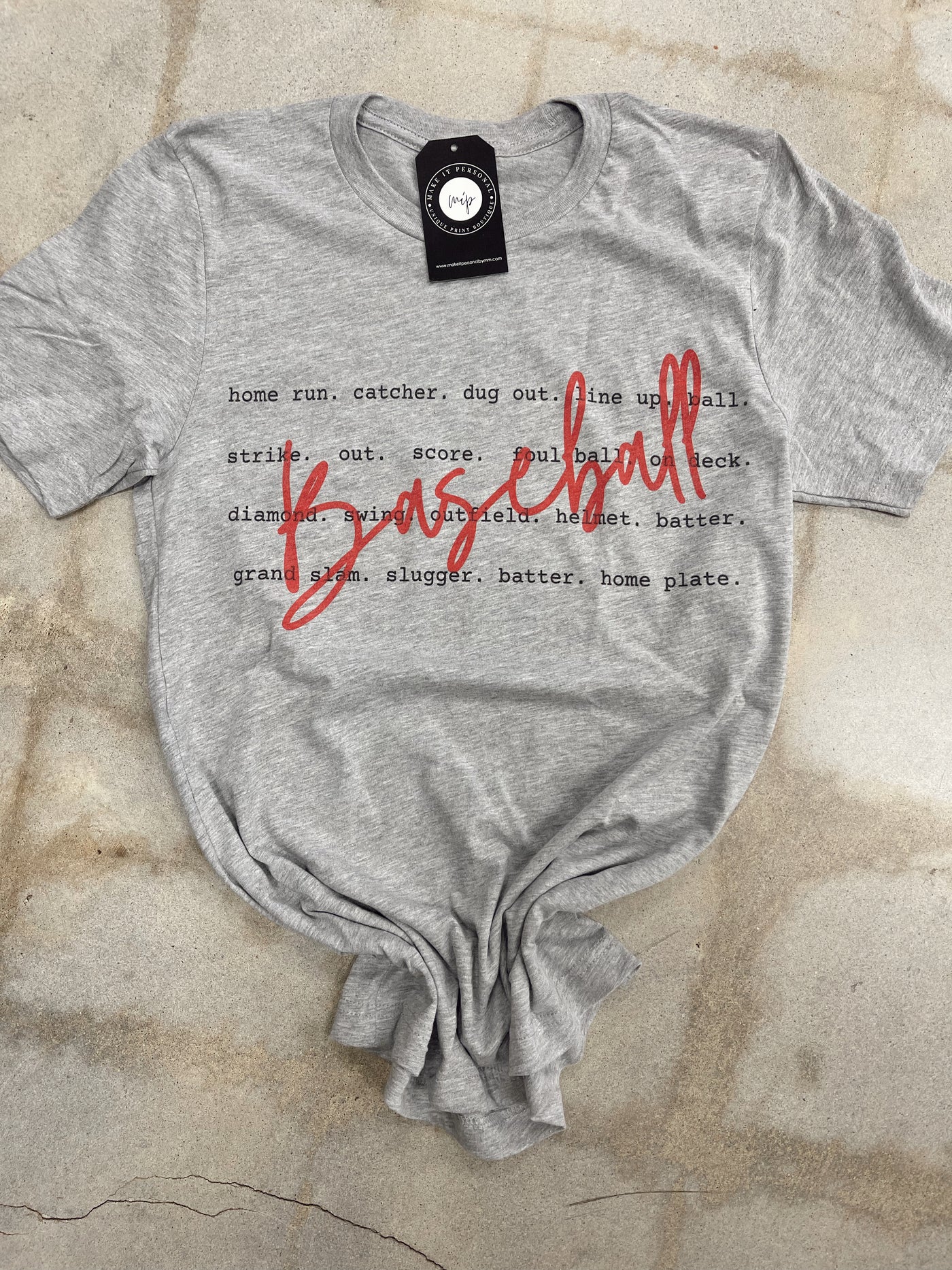 Home Run Baseball Tee