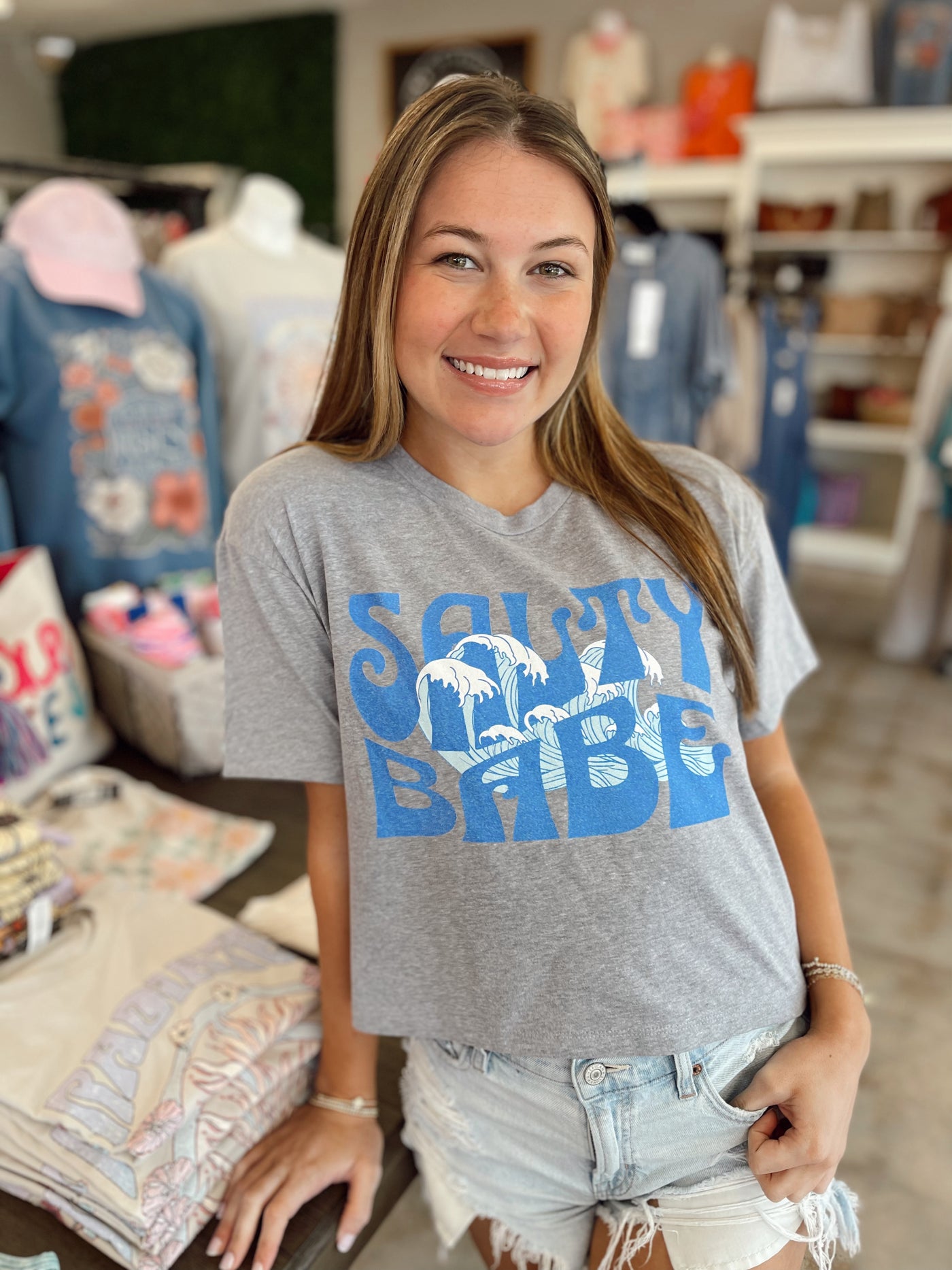 Salty Babe Crop Tee