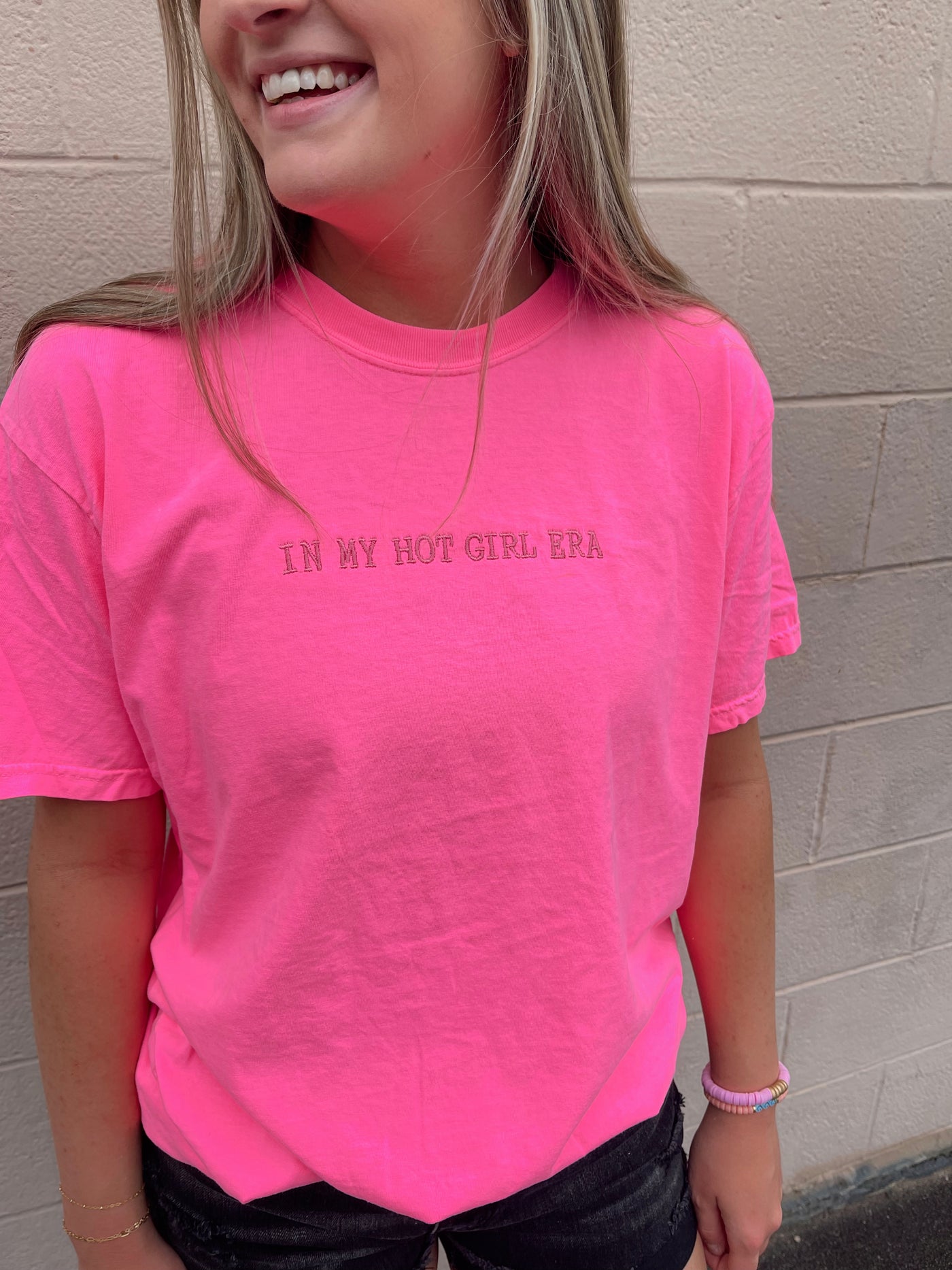 Embroidered "In my Hot Girl era" Tee