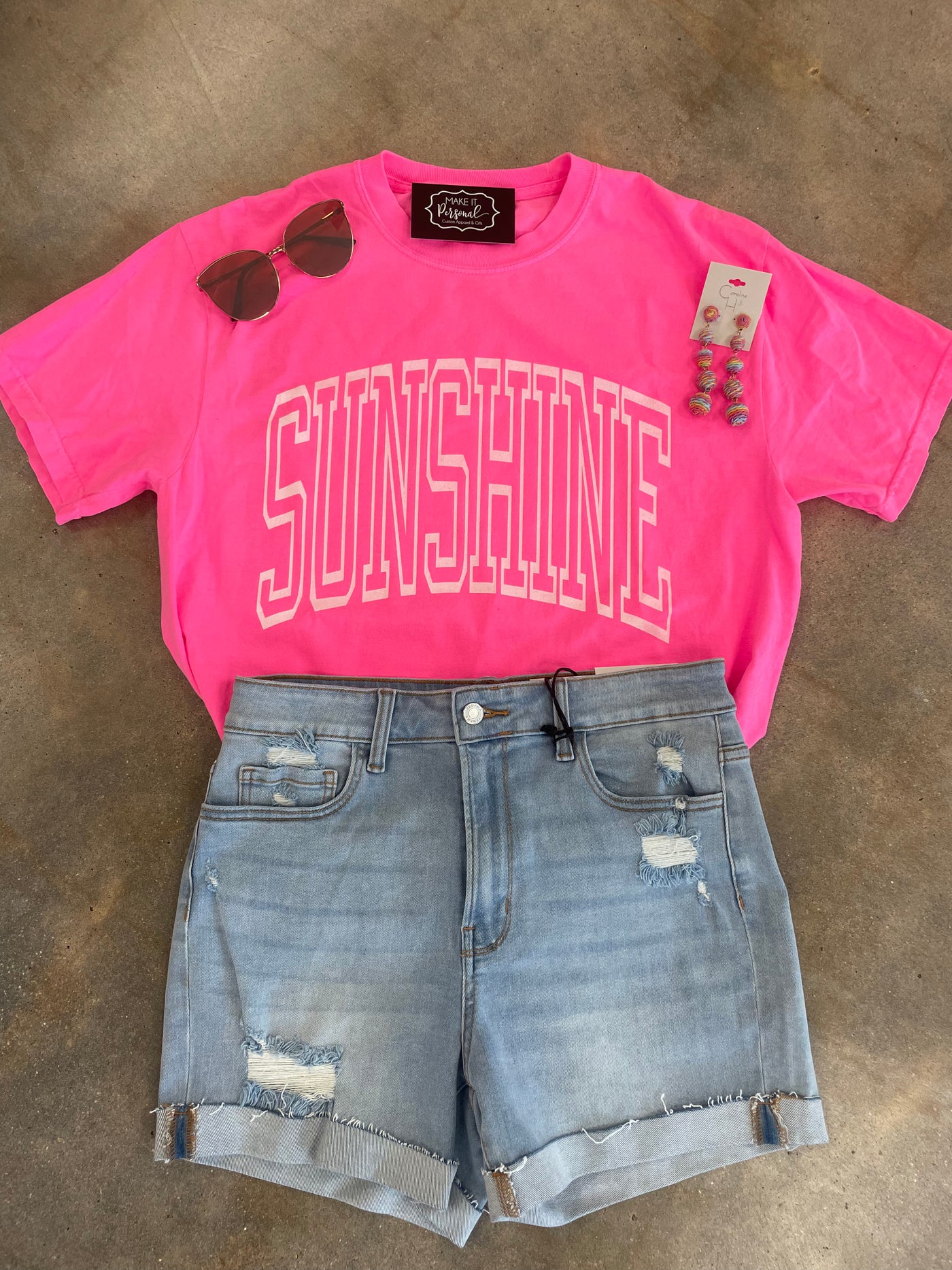 Sunshine Neon Pink Tee