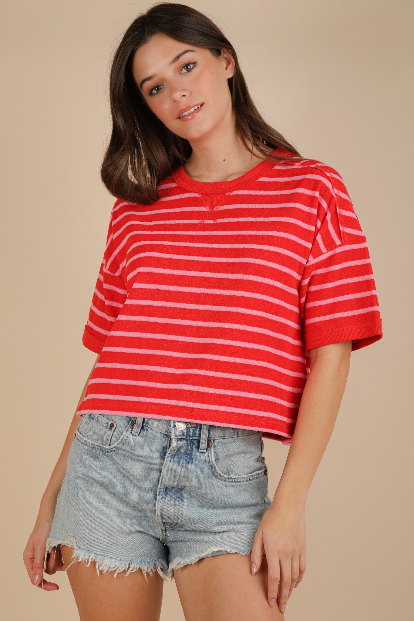 Oversized Stripe Knit Top