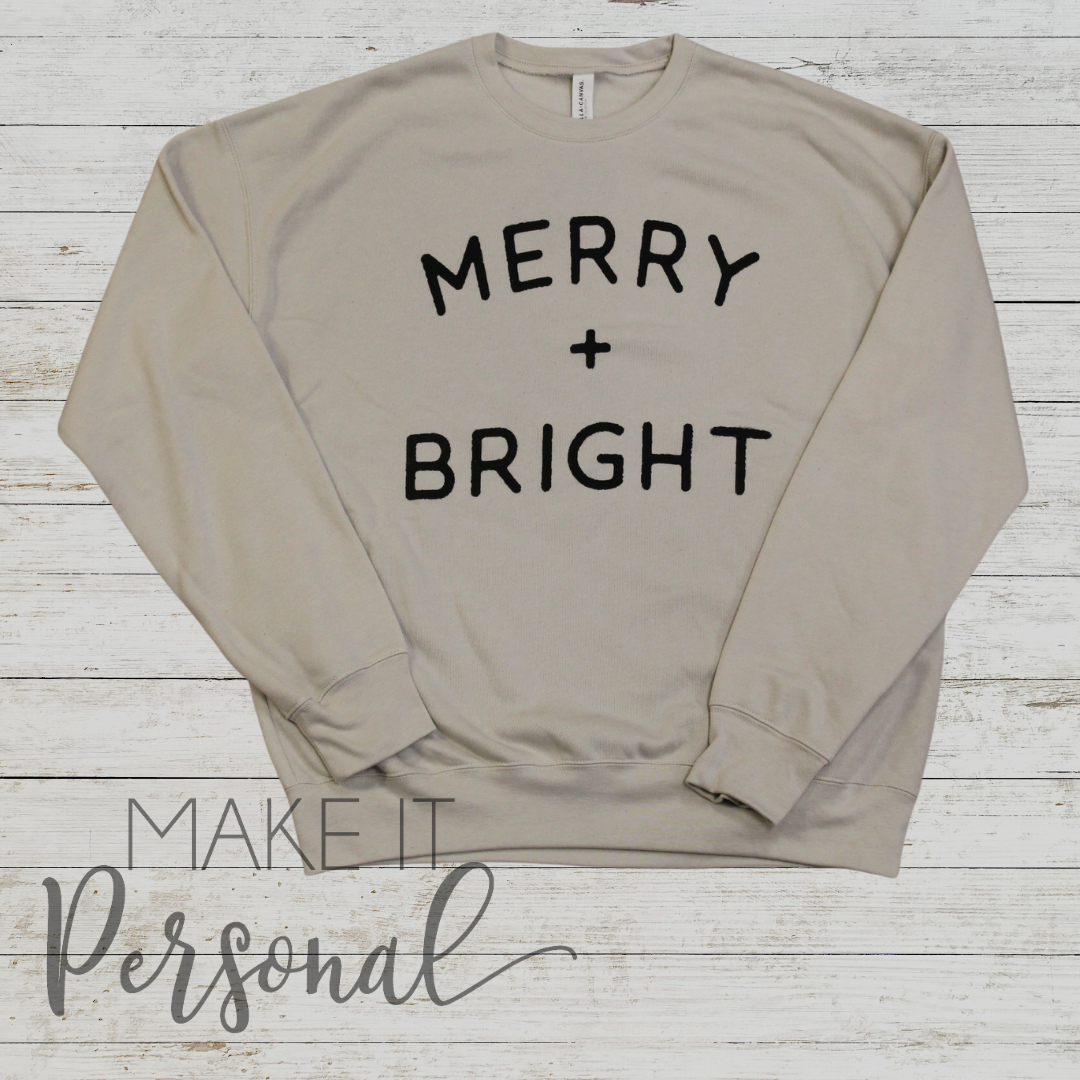 Merry & Bright Neutral Crewneck