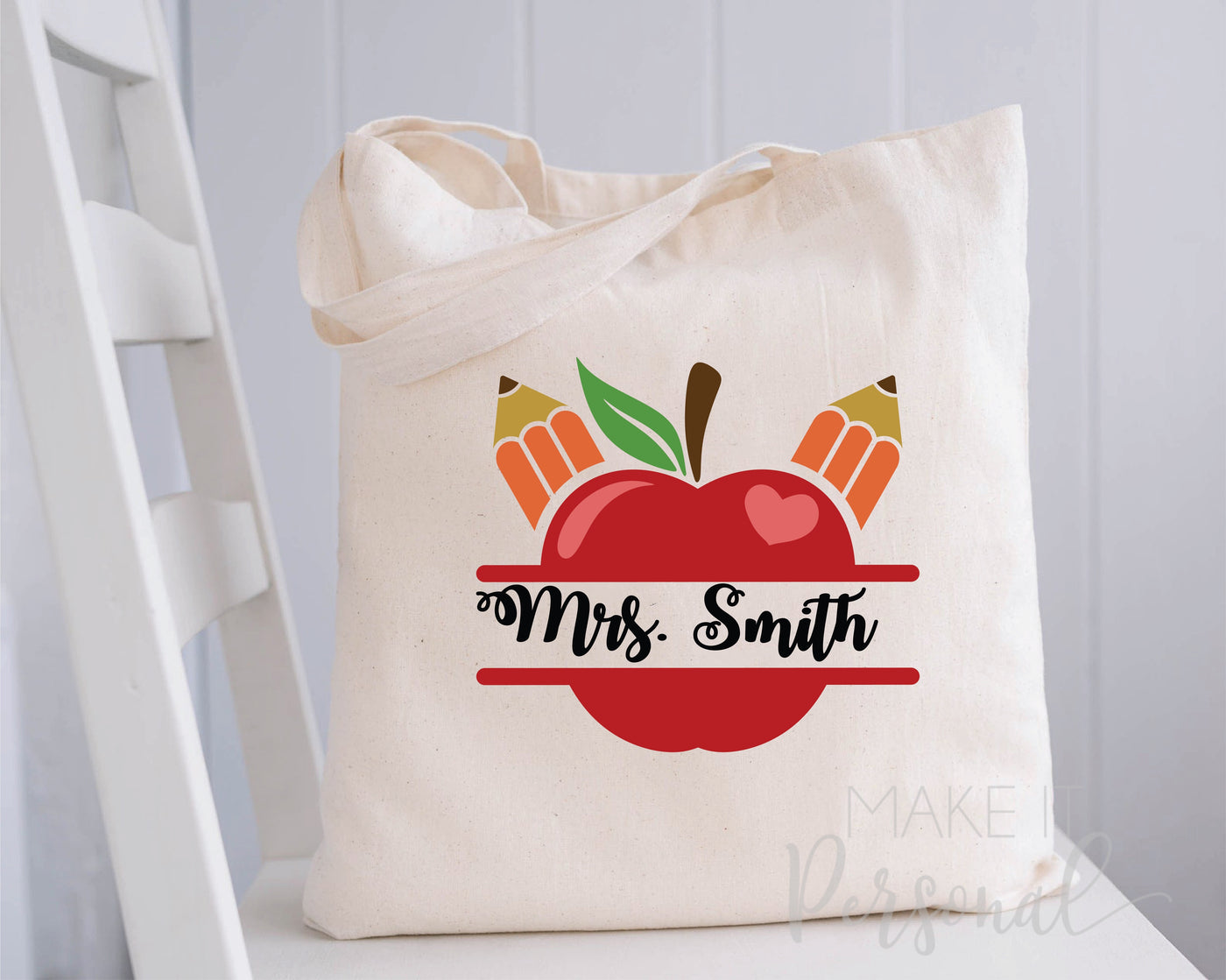 Teacher Apple Tote