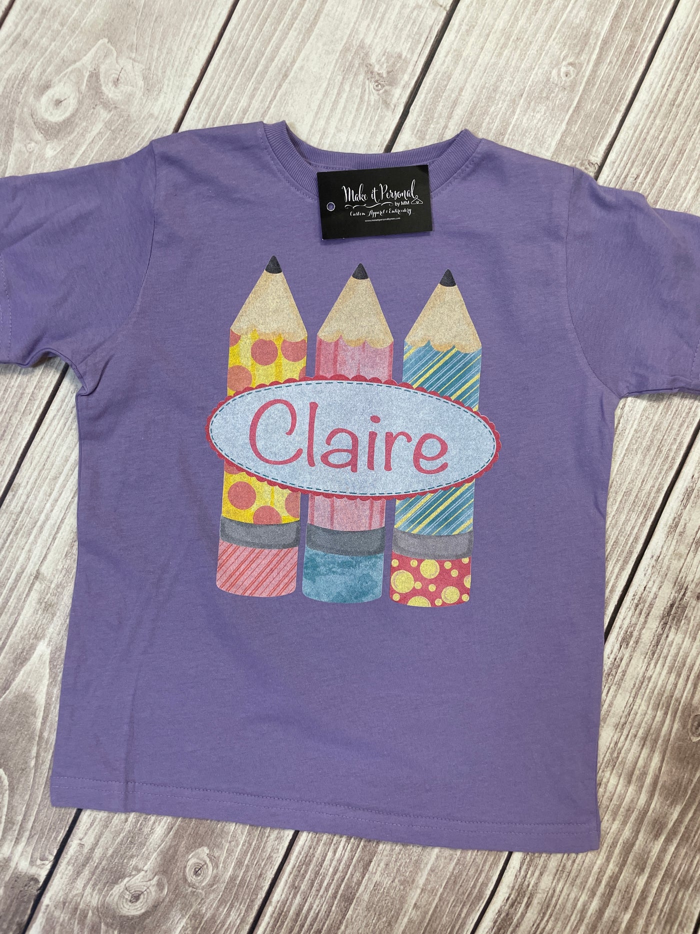 Personalized Pencil Tee