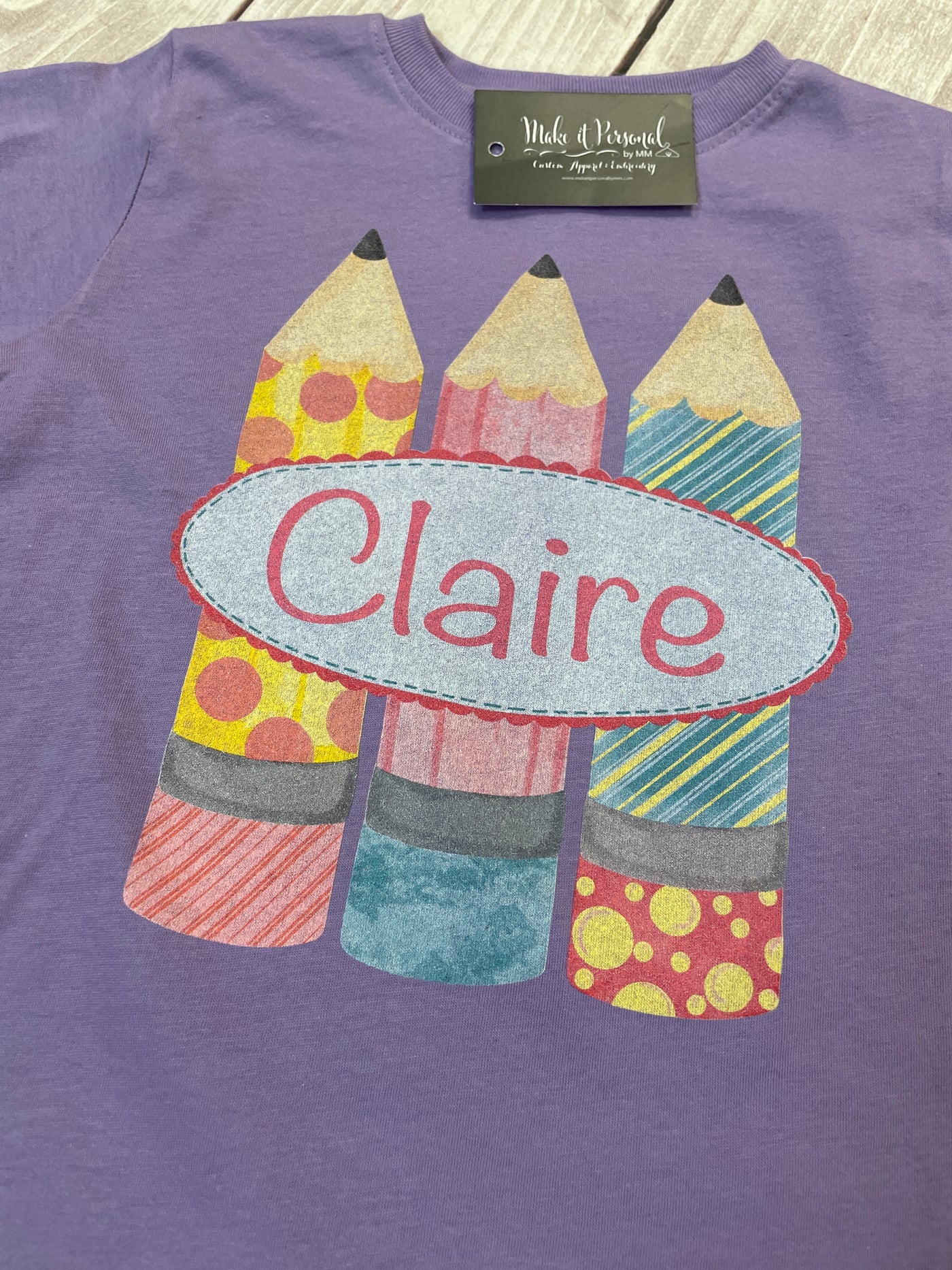 Personalized Pencil Tee