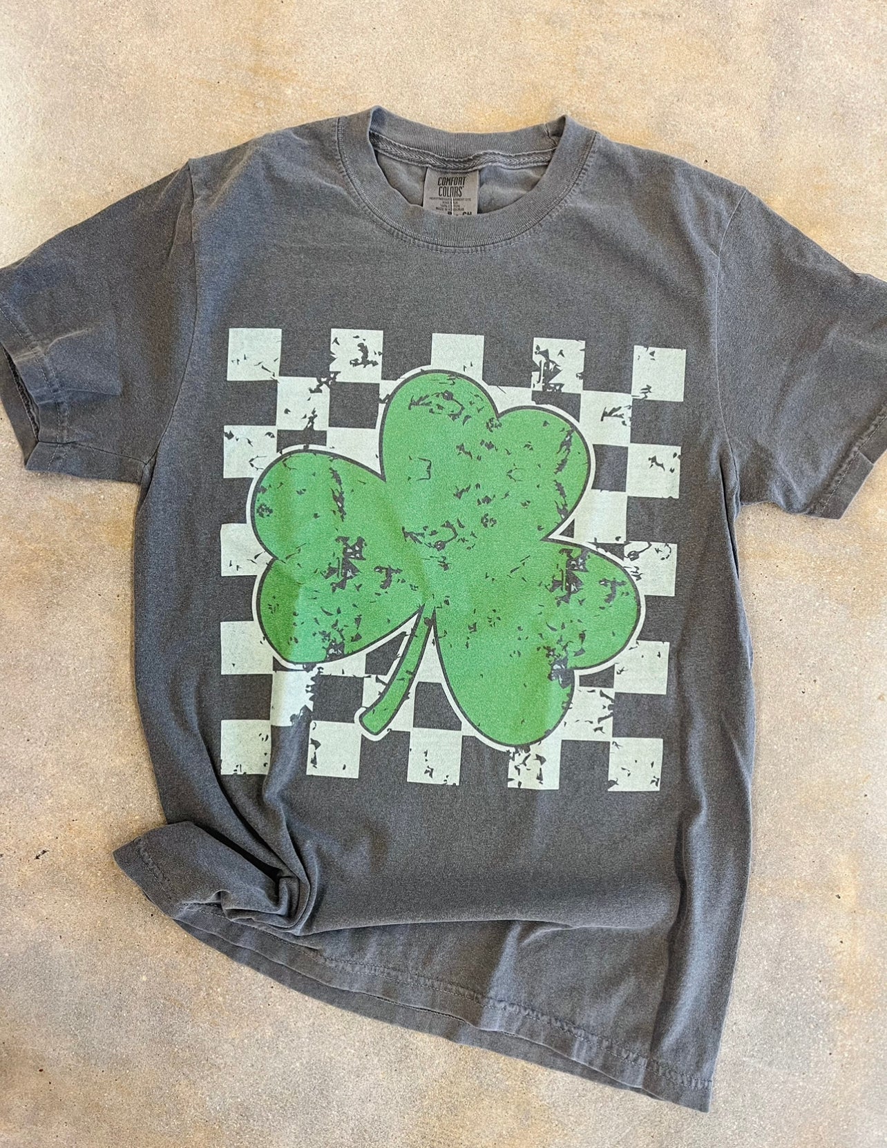 Checkered Shamrock Tee