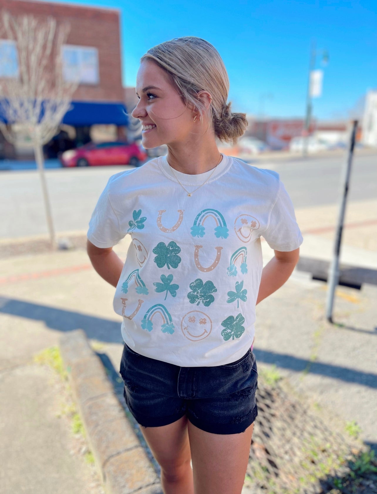 Shamrock Smiley Tee