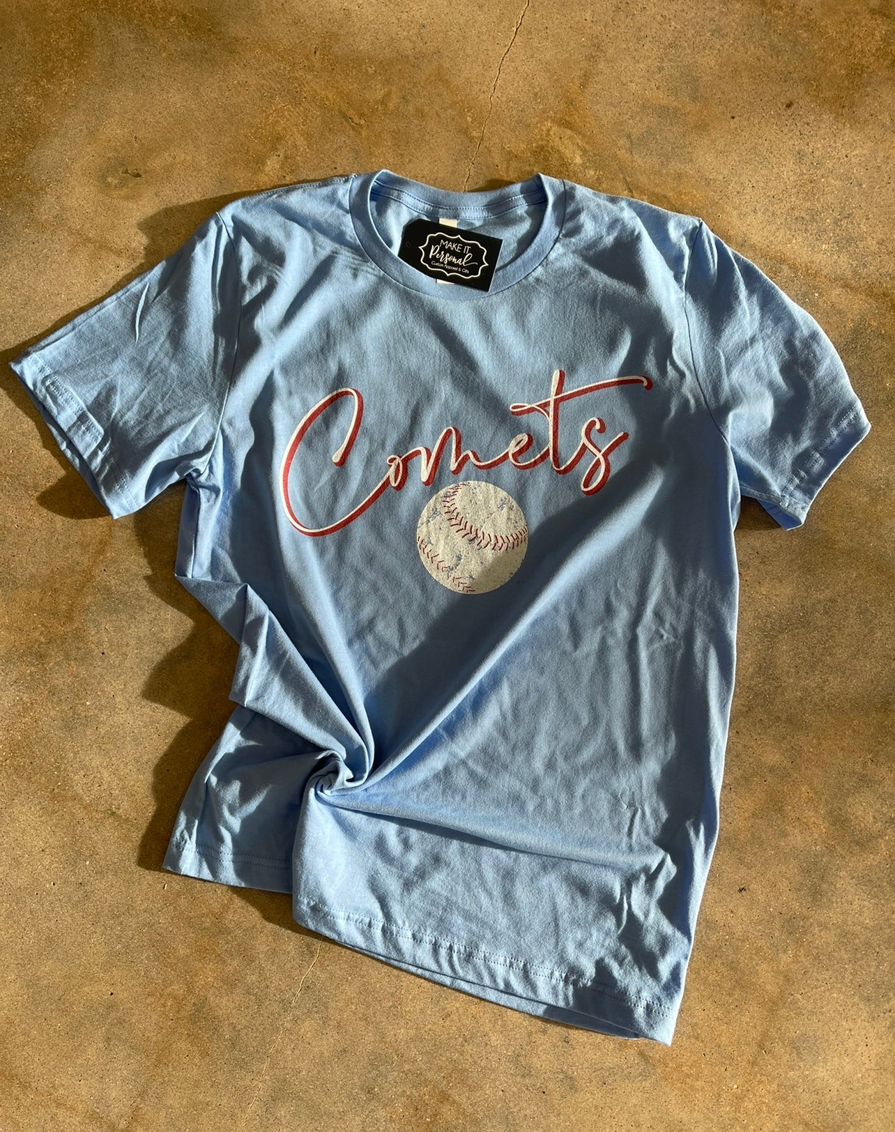 Comets Distressed Baseball Tee