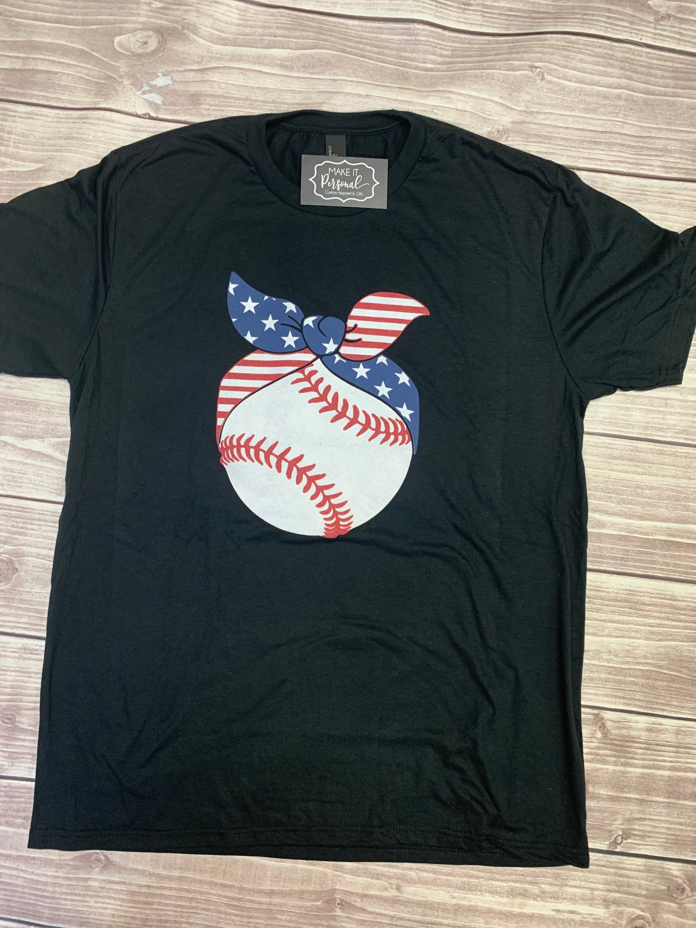 American Flag Baseball Tee