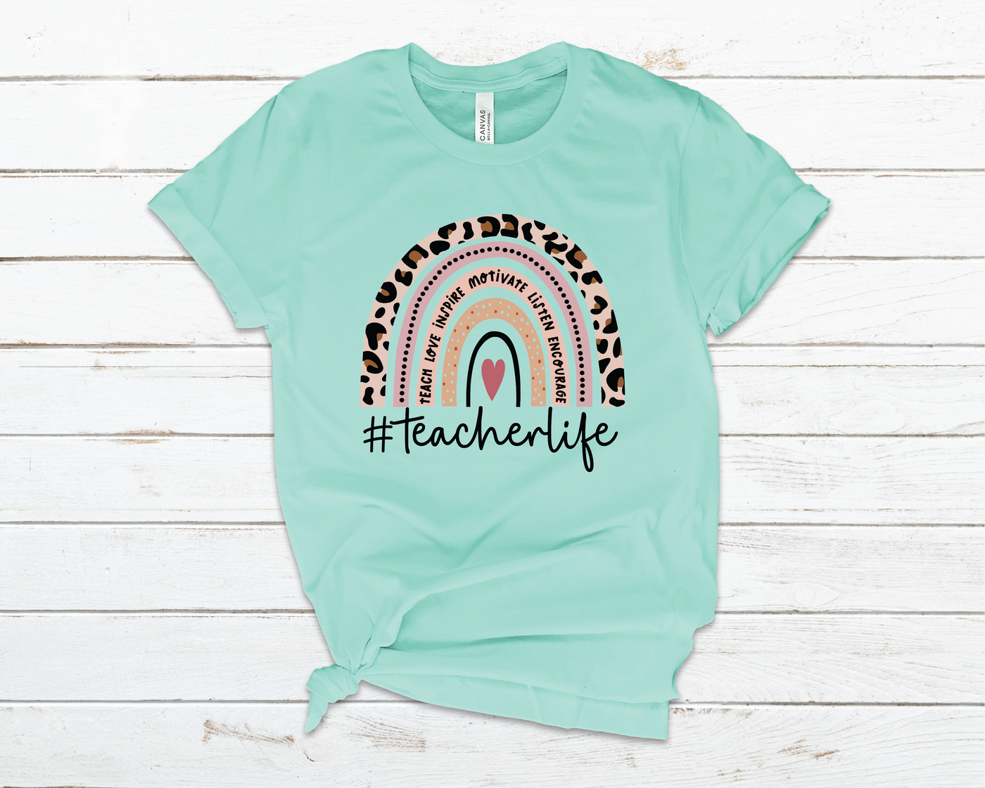 Teacher Life Rainbow Tee