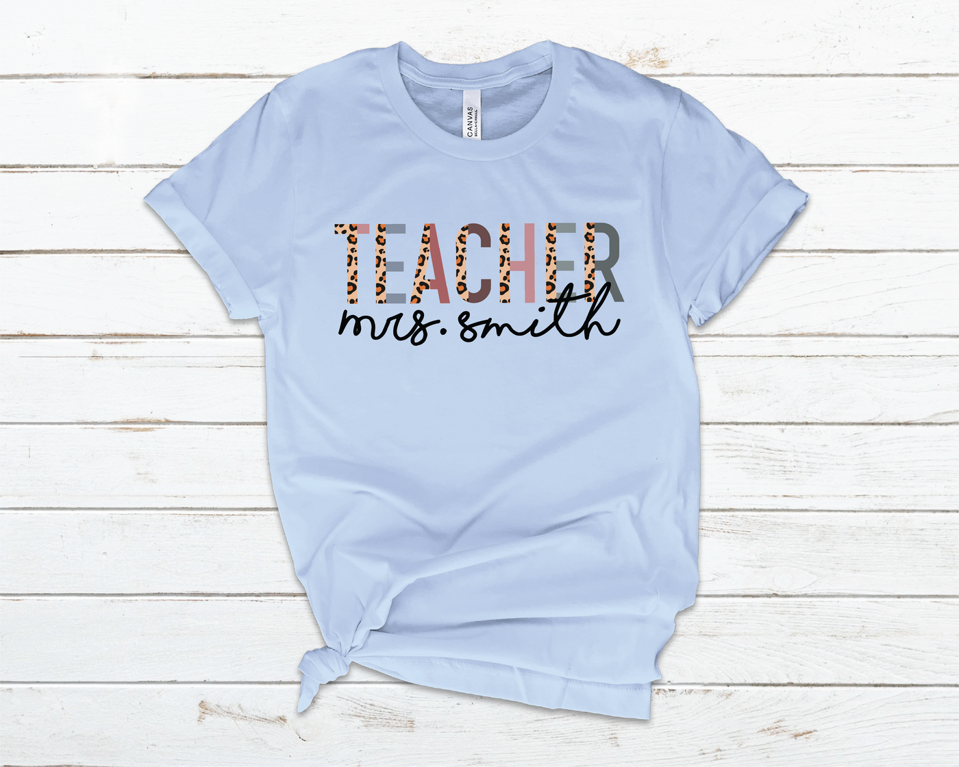 Cheetah Teacher Personalized Tee